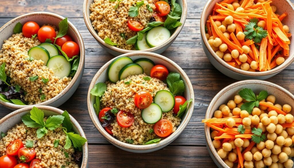 healthy vegetarian lunch bowls