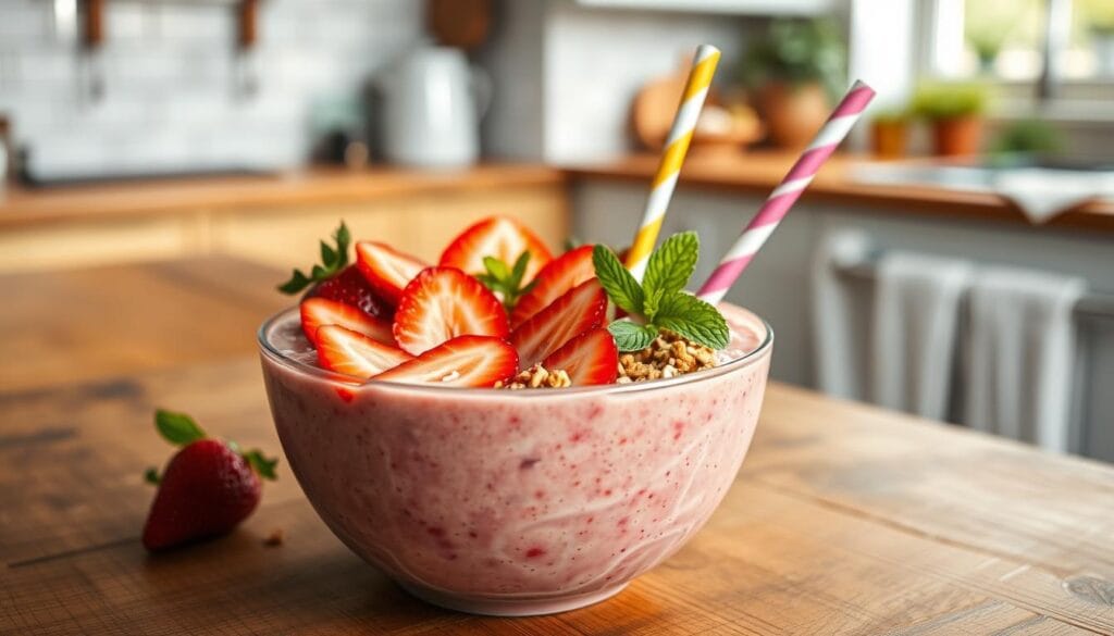 strawberry smoothie bowl