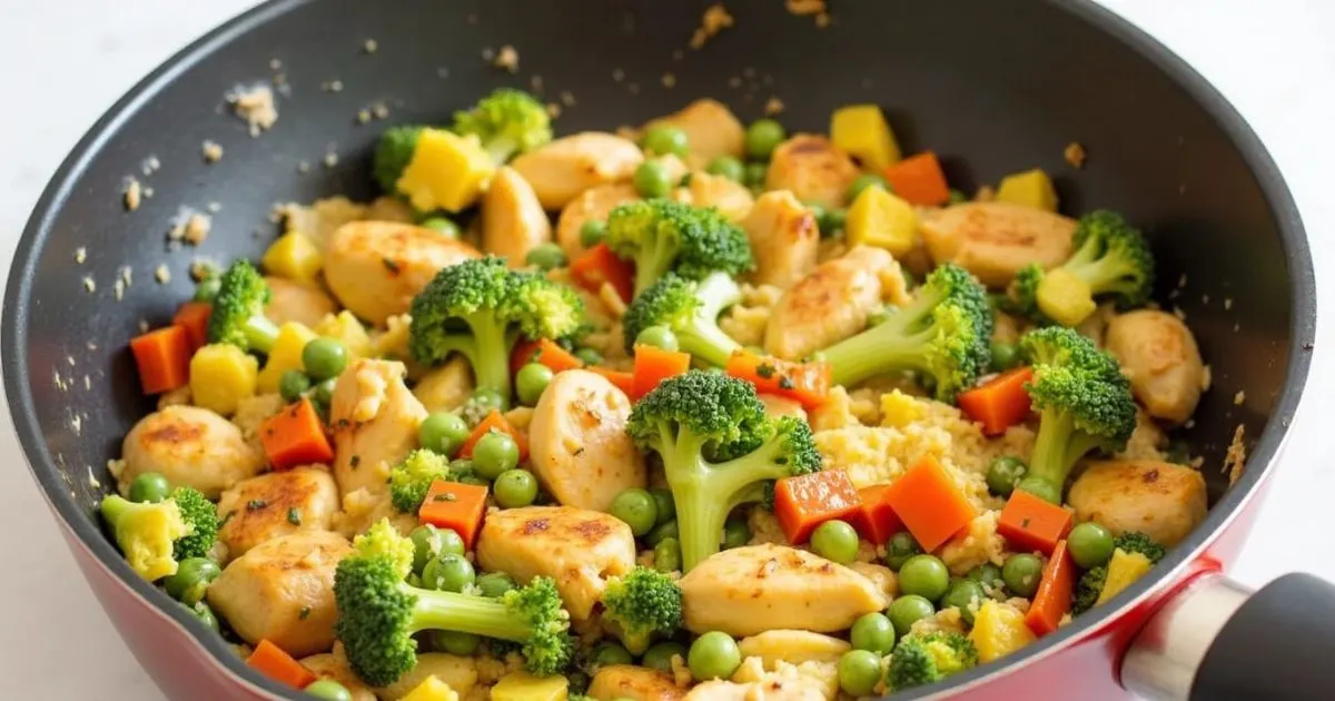 Chicken and Veggie Scramble