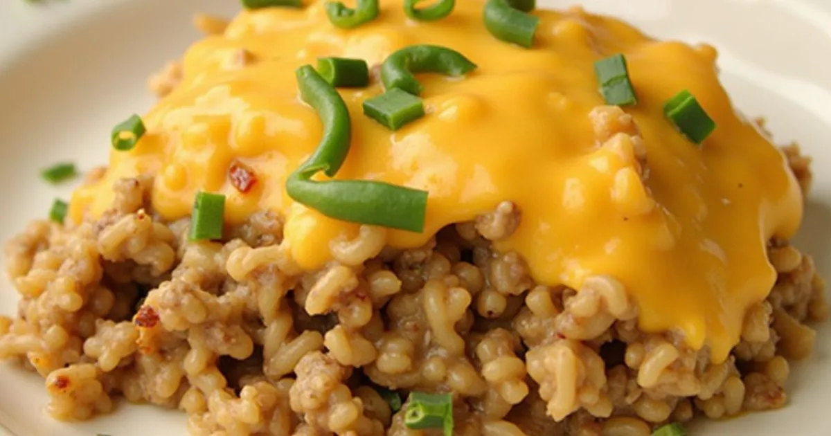 cheesy ground beef and rice casserole