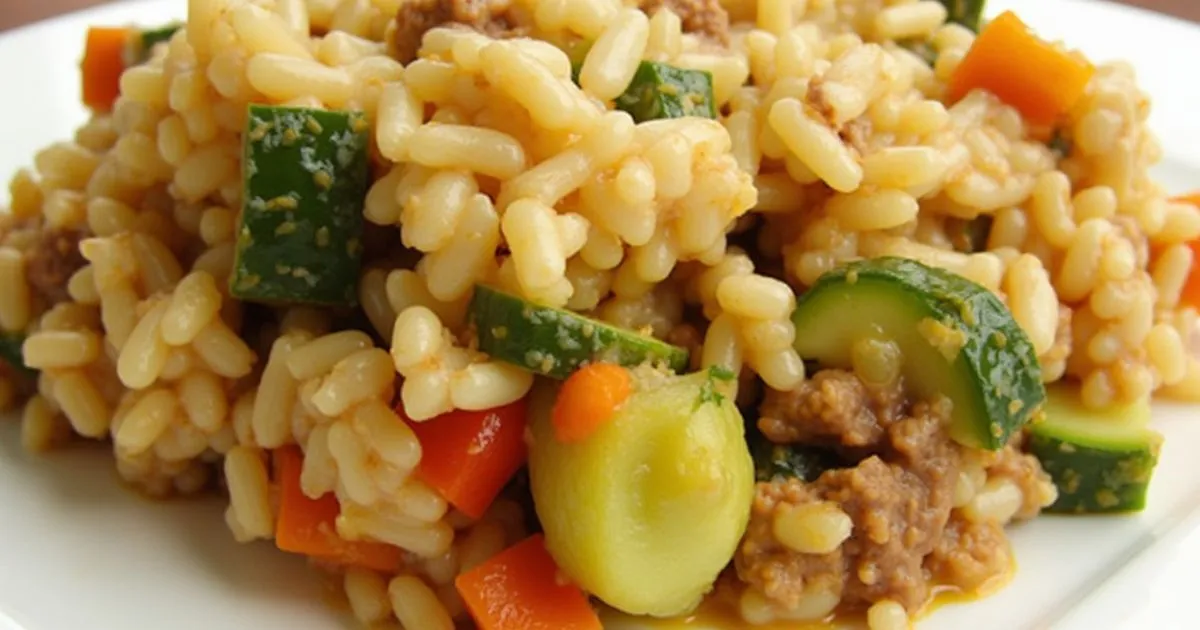  Ground Beef and Vegetable Rice Casserole