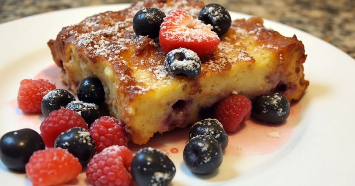 French Toast Casserole with Berries