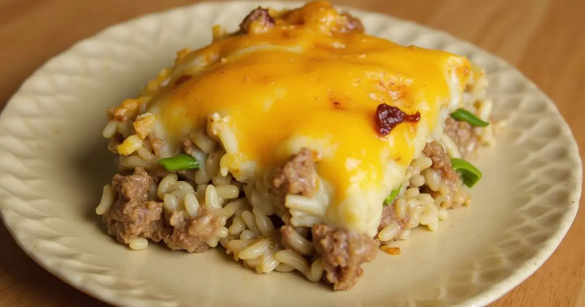 ground beef and rice casserole