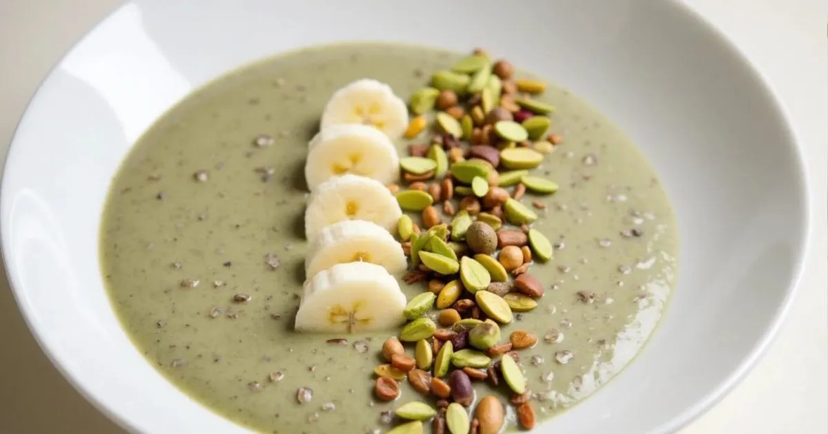 Pistachio Butter and Banana Smoothie Bowl