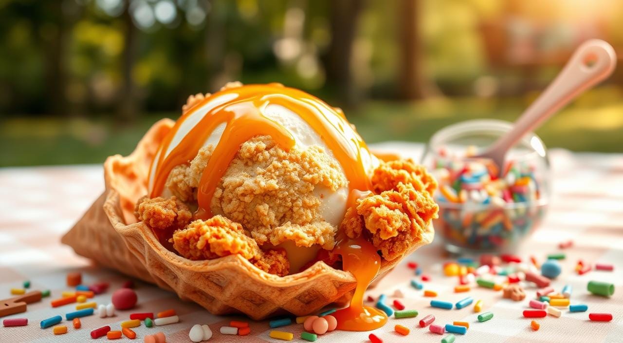 fried chicken ice cream