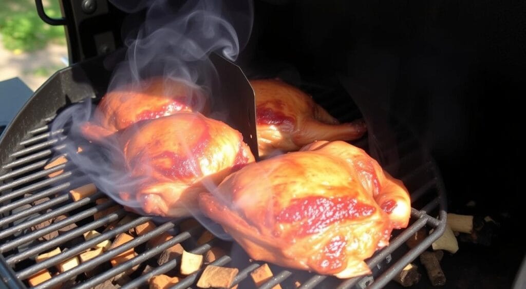 smoked chicken thighs at 225