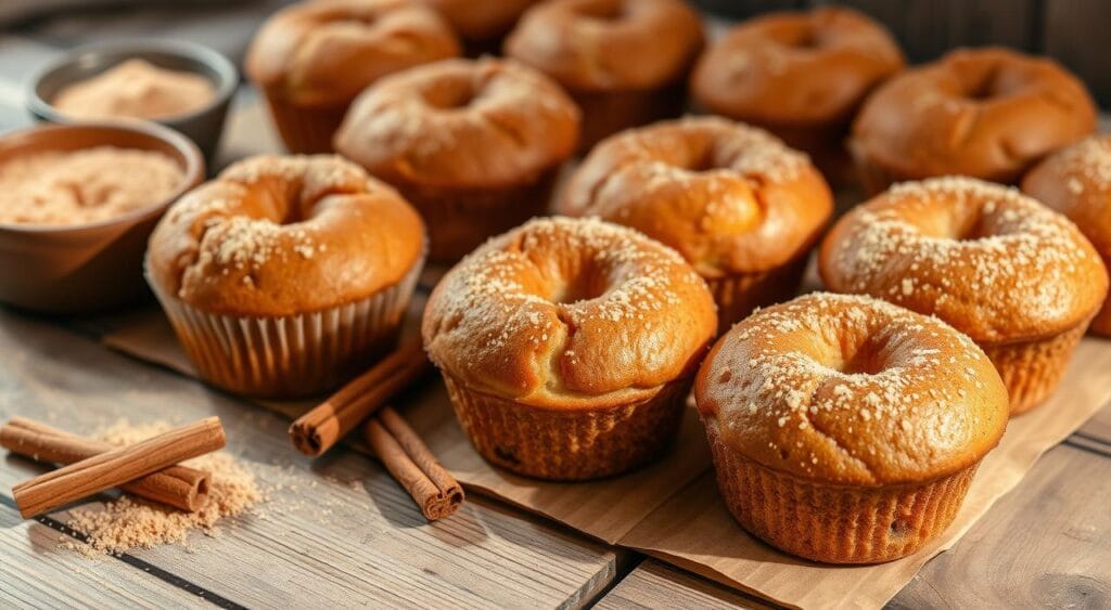 vegetarian cinnamon sugar donut muffins