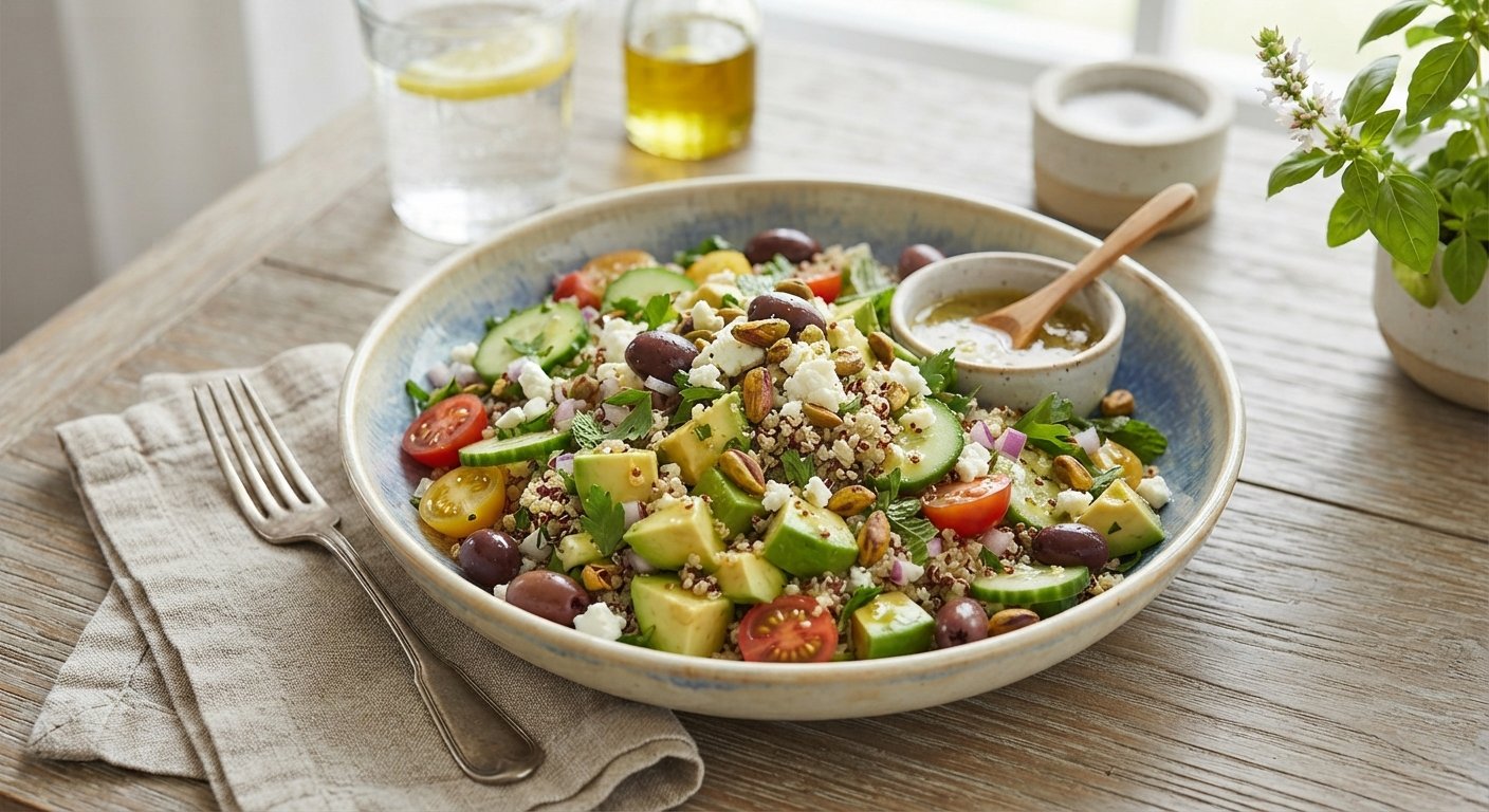 The Ultimate Global and Healthy Dish: Mediterranean Quinoa and Avocado Salad